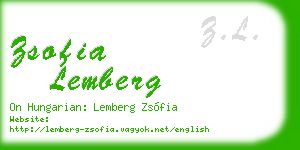 zsofia lemberg business card